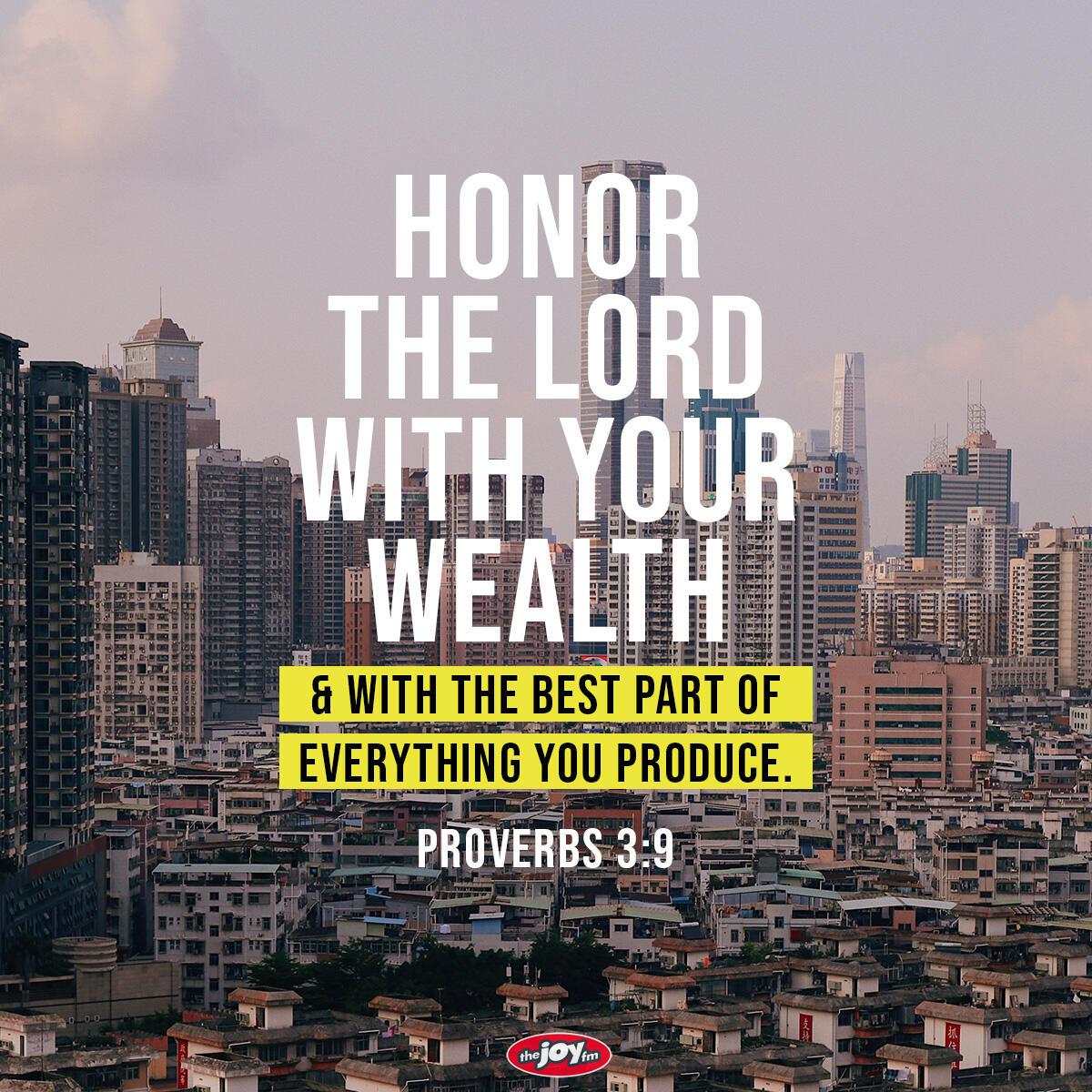 Proverbs 3:9 - Verse of the Day