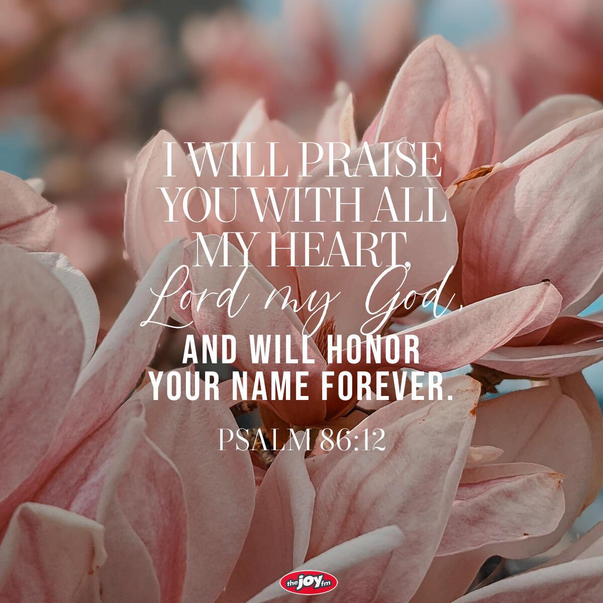 Psalm 86:12 - Verse of the Day